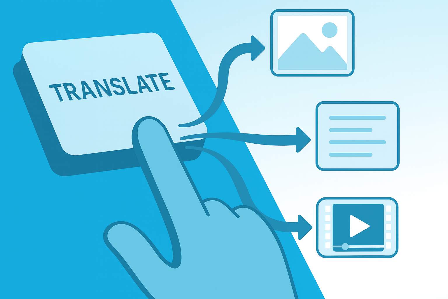 Symbolbild: One-Click-Übersetzung startet die Lokalisierung von Text, Bilder und Medien erfordern zusätzliche Schritte.
